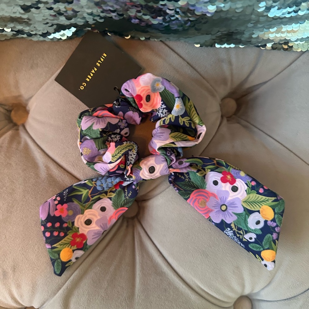 Rifle Paper Co. Garden Party Violet Scrunchie